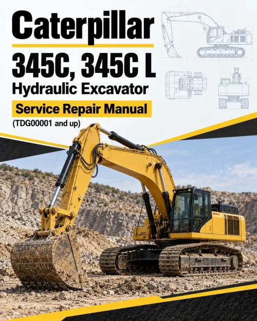 Caterpillar CAT 345C, 345C L Hydraulic Excavator Service Repair Manual (TDG00001 and up)