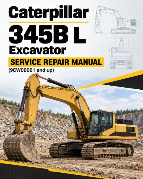 Caterpillar CAT 345B L Excavator Service Repair Manual (9CW00001 and up)