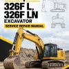 Caterpillar CAT 326F L, 326F LN Excavator Service Repair Manual (HCJ00001 and up)