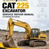 Caterpillar CAT 225 Excavator Service Repair Manual (51U00590 till 02033)