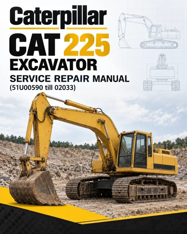 Caterpillar CAT 225 Excavator Service Repair Manual (51U00590 till 02033)