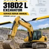 Caterpillar CAT 318D2 L Excavator Service Repair Manual (JEB00001 and up)
