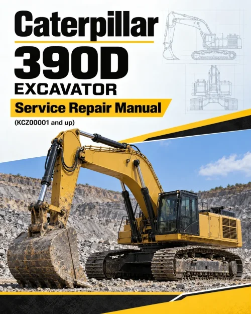 Caterpillar CAT 390D Excavator Service Repair Manual (KCZ00001 and up)