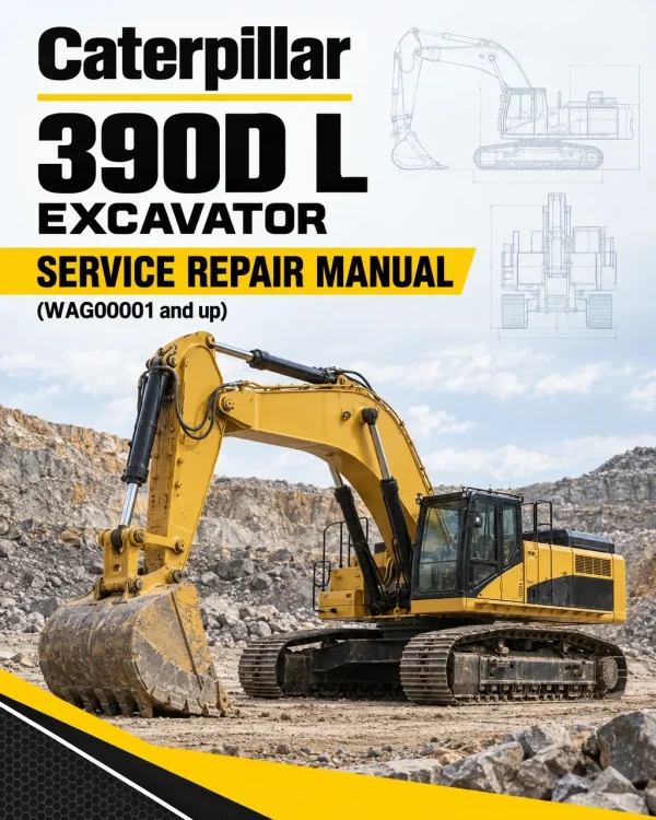 Caterpillar CAT 390D L Excavator Service Repair Manual (WAG00001 and up)