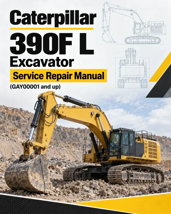 Caterpillar CAT 390F L Excavator Service Repair Manual (GAY00001 and up)