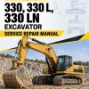 Caterpillar CAT 330, 330 L, 330 LN Excavator Service Repair Manual (2EL00001 and up)