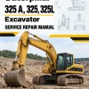 Caterpillar CAT 325 A, 325, 325L Excavator Service Repair Manual (6RM00001 and up)