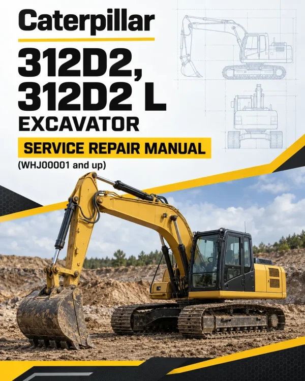 Caterpillar CAT 312D2, 312D2 L Excavator Service Repair Manual (WHJ00001 and up) Caterpillar CAT 312D2, 312D2 L Excavator Service Repair Manual (WHJ00001 and up)