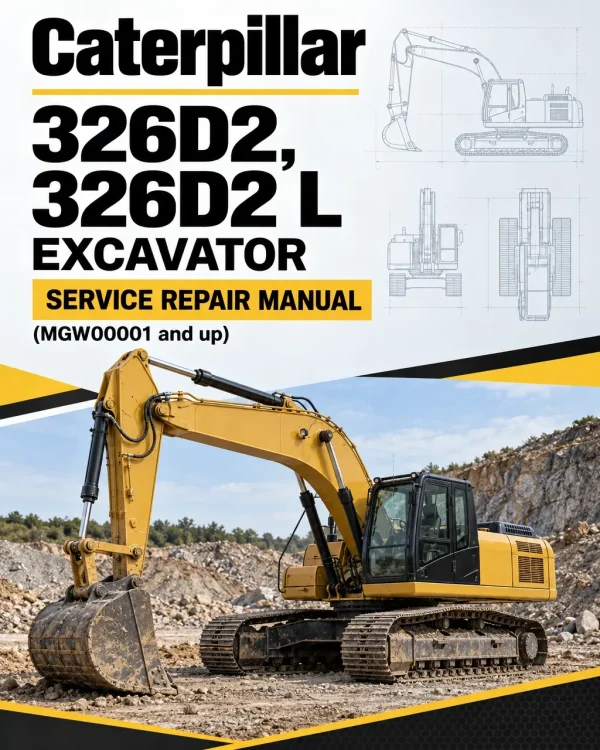 Caterpillar CAT 326D2, 326D2 L Excavator Service Repair Manual (MGW00001 and up)