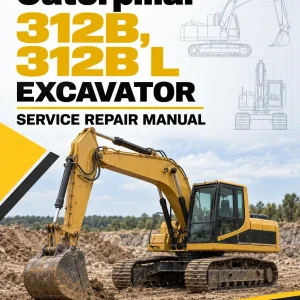 Caterpillar CAT 312B, 312B L Excavator Service Repair Manual (8JR00001 and up)