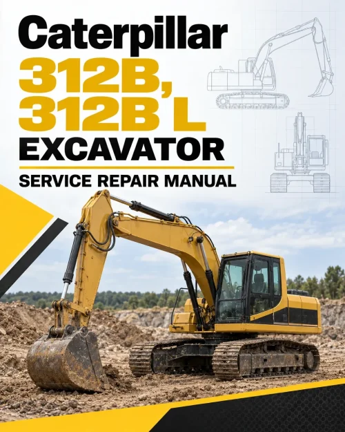 Caterpillar CAT 312B, 312B L Excavator Service Repair Manual (8JR00001 and up)