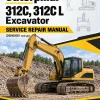 Caterpillar CAT 312C, 312C L Excavator Service Repair Manual (DBN00001 and up)
