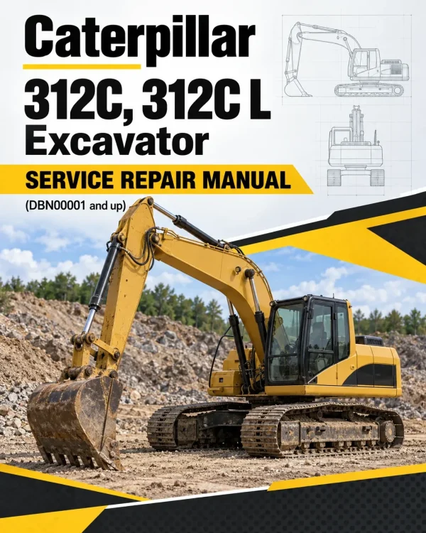 Caterpillar CAT 312C, 312C L Excavator Service Repair Manual (DBN00001 and up)