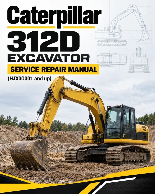 Caterpillar CAT 312D Excavator Service Repair Manual (HJX00001 and up)