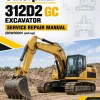 Caterpillar CAT 312D2 GC Excavator Service Repair Manual (BRW00001 and up)