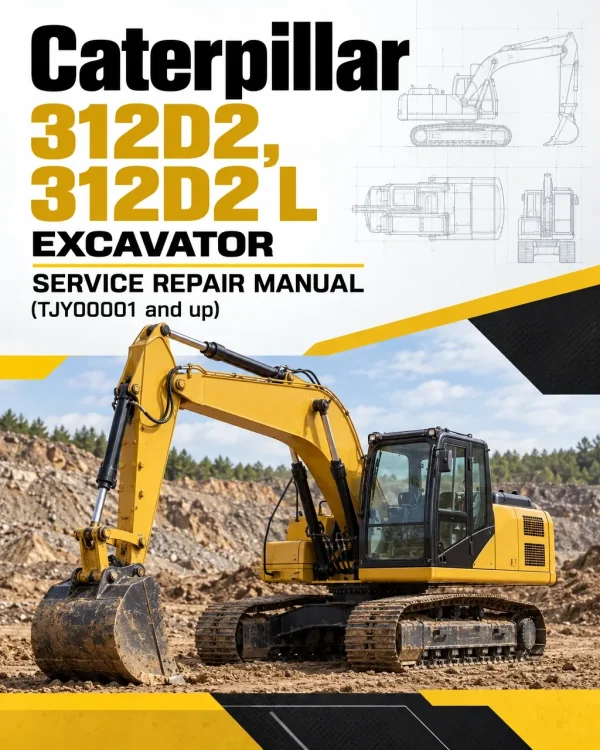 Caterpillar CAT 312D2, 312D2 L Excavator Service Repair Manual (TJY00001 and up)