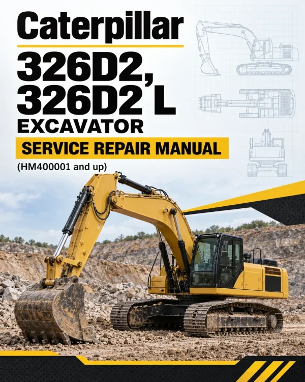 Caterpillar CAT 326D2, 326D2 L Excavator Service Repair Manual (HM400001 and up)