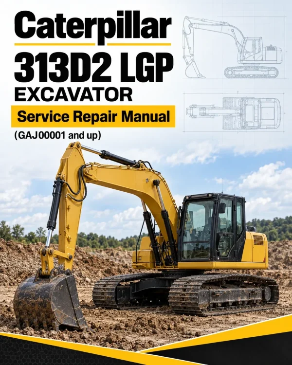 Caterpillar CAT 313D2 LGP Excavator Service Repair Manual (GAJ00001 and up)
