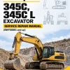 Caterpillar CAT 345C, 345C L Excavator Service Repair Manual (BWY00001 and up)