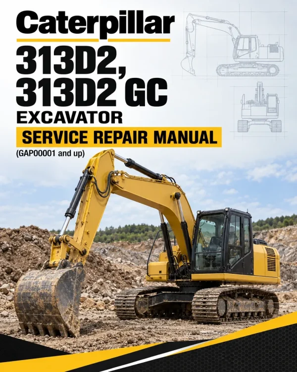 Caterpillar CAT 313D2, 313D2 GC Excavator Service Repair Manual (GAP00001 and up)