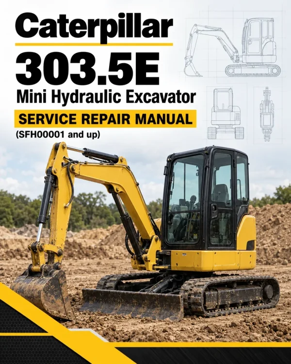 Caterpillar CAT 303.5E Mini Hydraulic Excavator Service Repair Manual (SFH00001 and up)