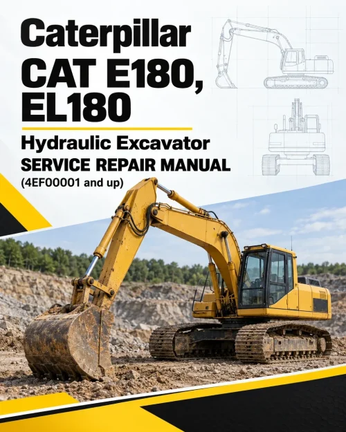 Caterpillar CAT E180, EL180 Hydraulic Excavator Service Repair Manual (4EF00001 and up) Caterpillar CAT E180, EL180 Hydraulic Excavator Service Repair Manual (4EF00001 and up)