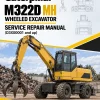 Caterpillar CAT M322D MH Wheeled Excavator Service Repair Manual (D3X00001 and up)