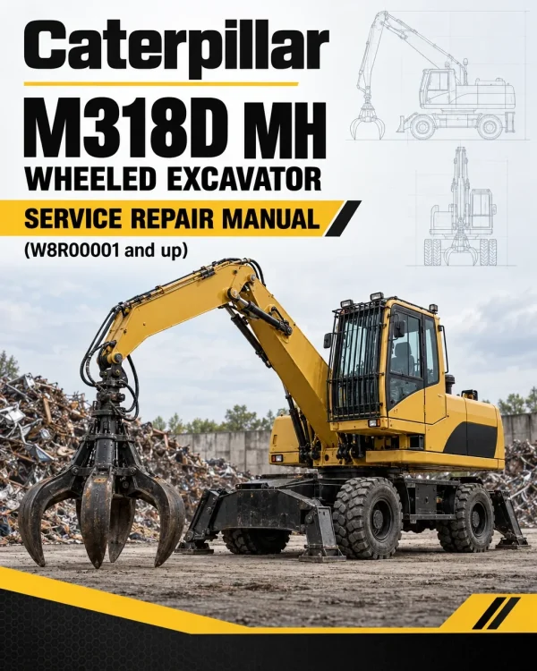 Caterpillar CAT M318D MH Wheeled Excavator Service Repair Manual (W8R00001 and up)