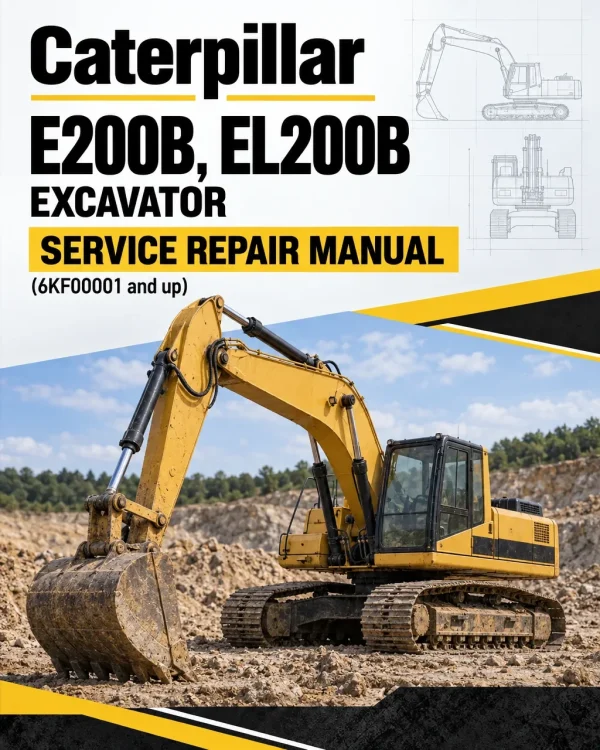 Caterpillar CAT E200B, EL200B Excavator Service Repair Manual (6KF00001 and up) Caterpillar CAT E200B, EL200B Excavator Service Repair Manual (6KF00001 and up)