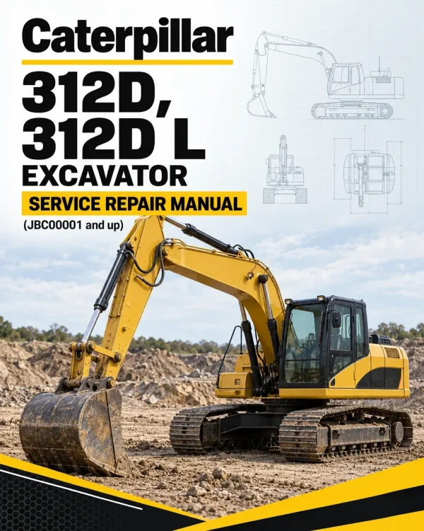 Caterpillar CAT 312D, 312D L Excavator Service Repair Manual (JBC00001 and up)