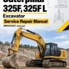Caterpillar CAT 325F, 325F L Excavator Service Repair Manual (RBW00001 and up)