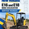 New Holland E16 and E18 Mini Excavator Service Manual