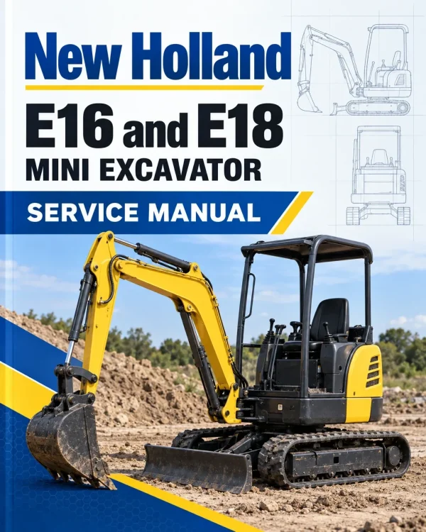 New Holland E16 and E18 Mini Excavator Service Manual