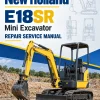 New Holland E18SR Mini Excavator Repair Service Manual New Holland E18SR Mini Excavator Repair Service Manual