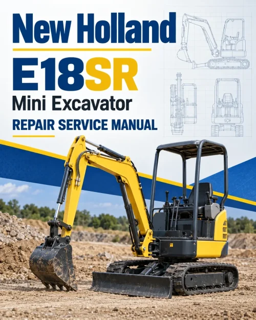 New Holland E18SR Mini Excavator Repair Service Manual