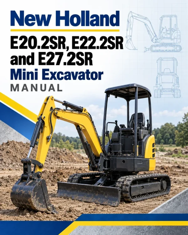 New Holland E20.2SR, E22.2SR and E27.2SR Mini Excavator Manual New Holland E20.2SR, E22.2SR and E27.2SR Mini Excavator Manual