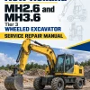 New Holland MH2.6 and MH3.6 Tier 3 Wheeled Excavator Manual