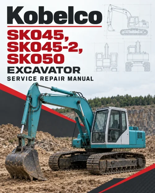 Kobelco SK045, SK045-2, SK050 Excavator Repair Service Manual Kobelco SK045, SK045-2, SK050 Excavator Repair Service Manual