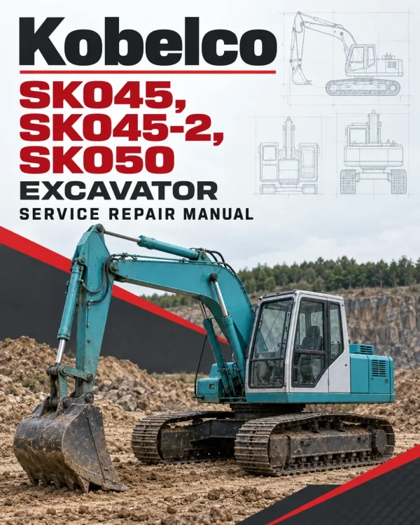 Kobelco SK045, SK045-2, SK050 Excavator Repair Service Manual