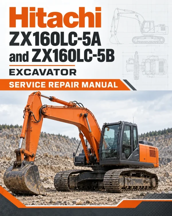 Hitachi ZX160LC-5A and ZX160LC-5B Excavator Service Repair Manual