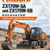 Hitachi ZX170W-5A and ZX170W-5B Excavator Service Repair Manual