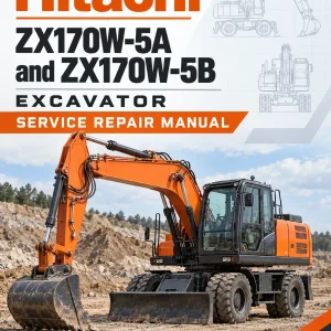 Hitachi ZX170W-5A and ZX170W-5B Excavator Service Repair Manual