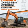 Hitachi ZX180LC-5B and ZX180LC-5G Excavator Service Repair Manual