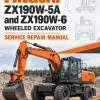 Hitachi ZX190W-5A and ZX190W-6 Wheeled Excavator Service Repair Manual