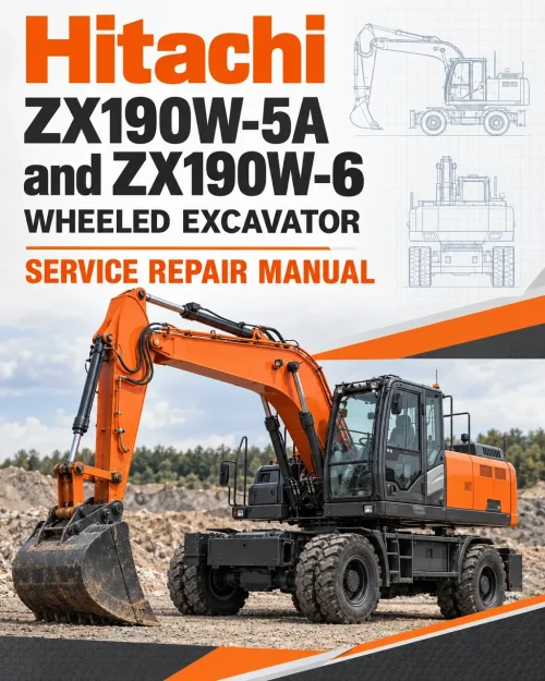 Hitachi ZX190W-5A and ZX190W-6 Wheeled Excavator Service Repair Manual