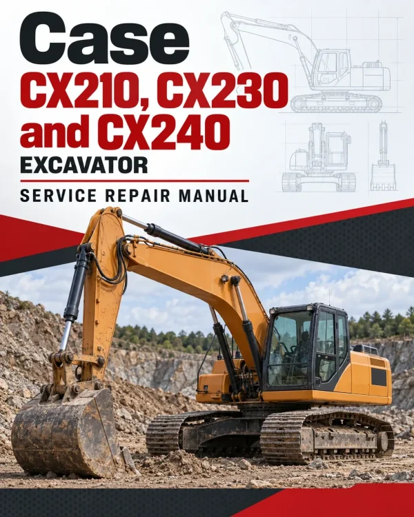 Case CX210, CX230 and CX240 Excavator Service Manual