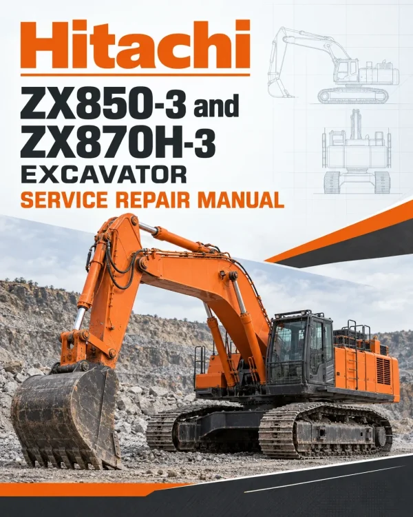 Hitachi ZX850-3 and ZX870H-3 Excavator Service Repair Manual Hitachi ZX850-3 and ZX870H-3 Excavator Service Repair Manual