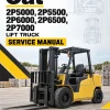CAT 2P5000, 2P5500, 2P6000, 2P6500, 2P7000 Lift Truck Service Manual CAT 2P5000, 2P5500, 2P6000, 2P6500, 2P7000 Lift Truck Service Manual