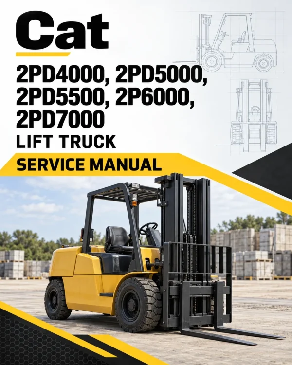 CAT 2PD4000, 2PD5000, 2PD5500, 2P6000, 2PD7000 Lift Truck Service Manual CAT 2PD4000, 2PD5000, 2PD5500, 2P6000, 2PD7000 Lift Truck Service Manual
