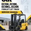 CAT EC15K, EC18K, EC18KL, EC20K Forklift Lift Truck Service Manual